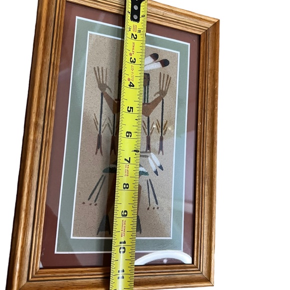 Sand Art Native American Indian Navajo Painting Framed Pair / Lot - Picture 11 of 11